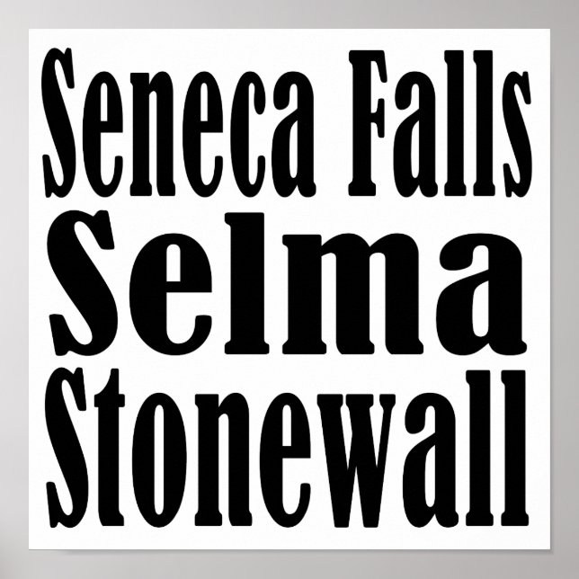 Seneca Falls Selma Stonewall Poster (Vorne)