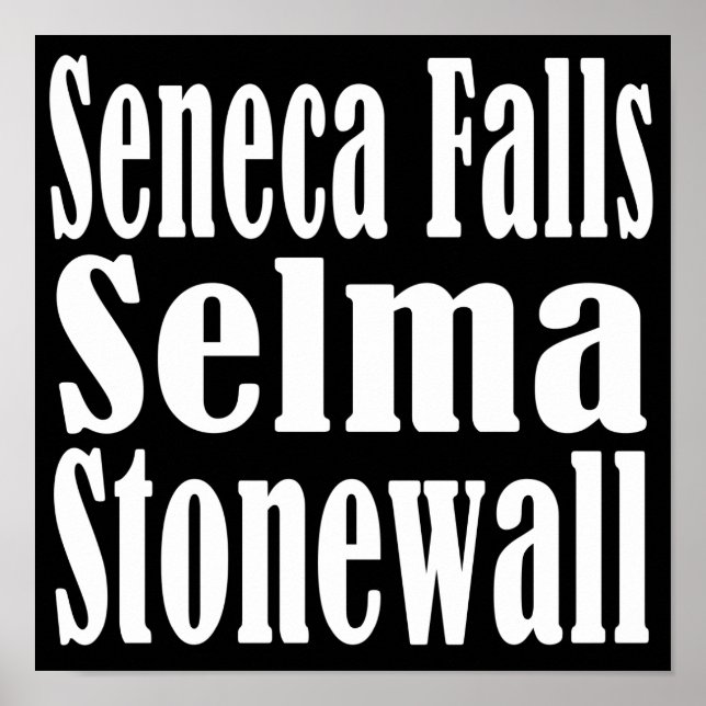 Seneca Falls Selma Stonewall Poster (Vorne)