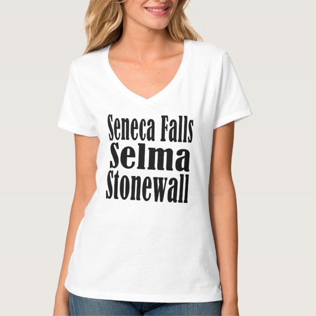 Seneca fällt Selma Stonewall V-Hals T - Shirt (Vorderseite)