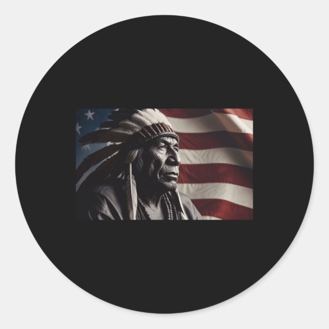 Seneca Indian Chief Sticker (Vorderseite)