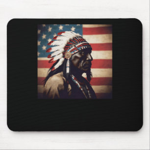 Seneca Indian Chief Sticker3 Mousepad