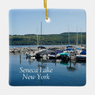 Seneca Lake in New York Keramikornament