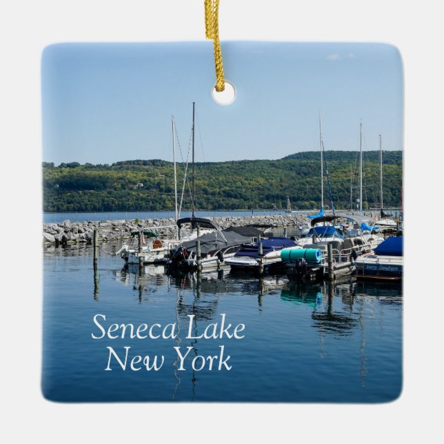 Seneca Lake in New York Keramikornament (Vorderseite)