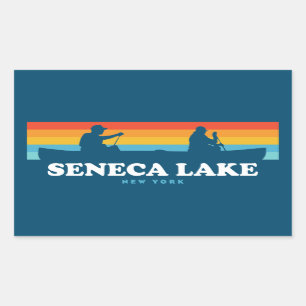 Seneca Lake New York Canoe Rechteckiger Aufkleber