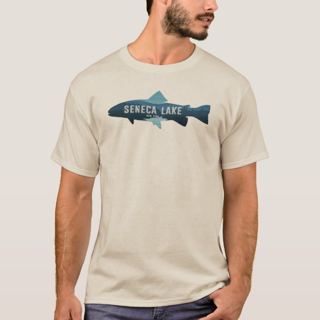Seneca Lake New York Fish T-Shirt (Vorderseite)