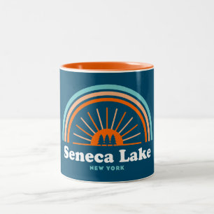 Seneca Lake New York Rainbow Zweifarbige Tasse