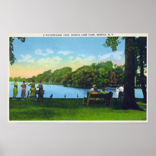 Seneca Lake Park Scene Poster (Vorne)