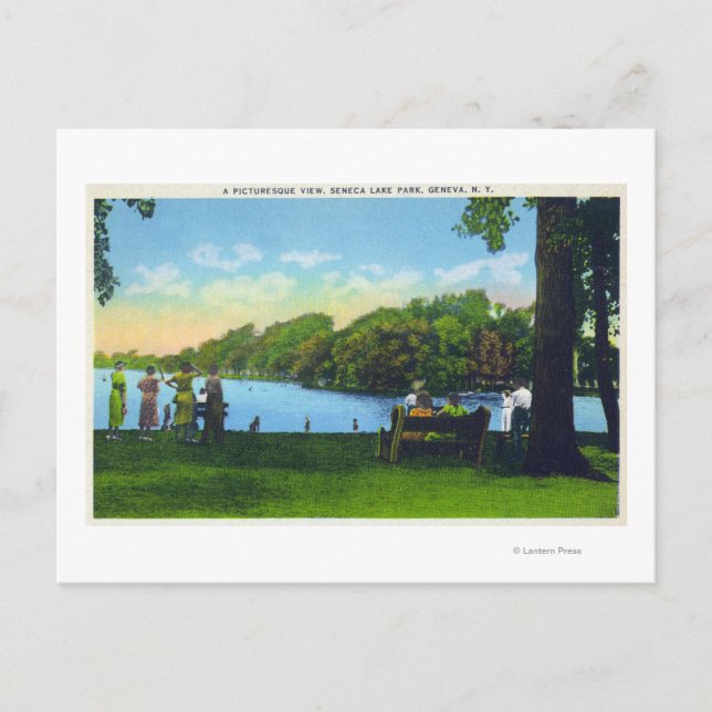 Seneca Lake Park Scene Postkarte (Vorderseite)