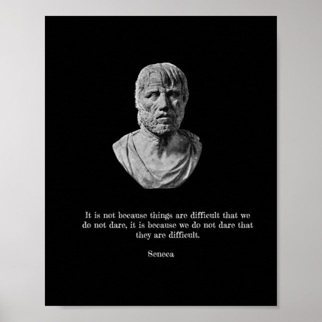 Seneca Poster - Stoische Philosophie (Vorne)