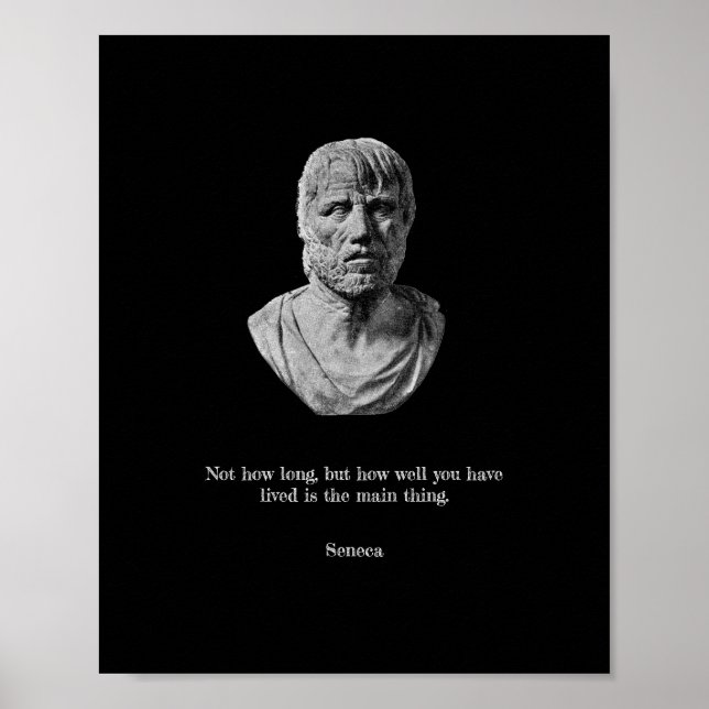 Seneca Poster - Stoische Philosophie (Vorne)