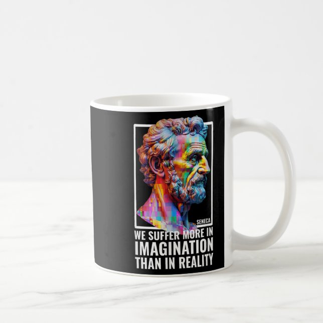 Seneca Quote Stoicism Student Moderner Stoiker Phi Kaffeetasse (Rechts)