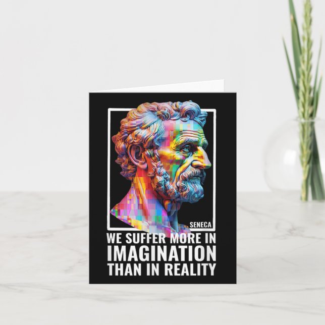 Seneca Quote Stoicism Student Moderner Stoiker Phi Karte (Vorderseite)