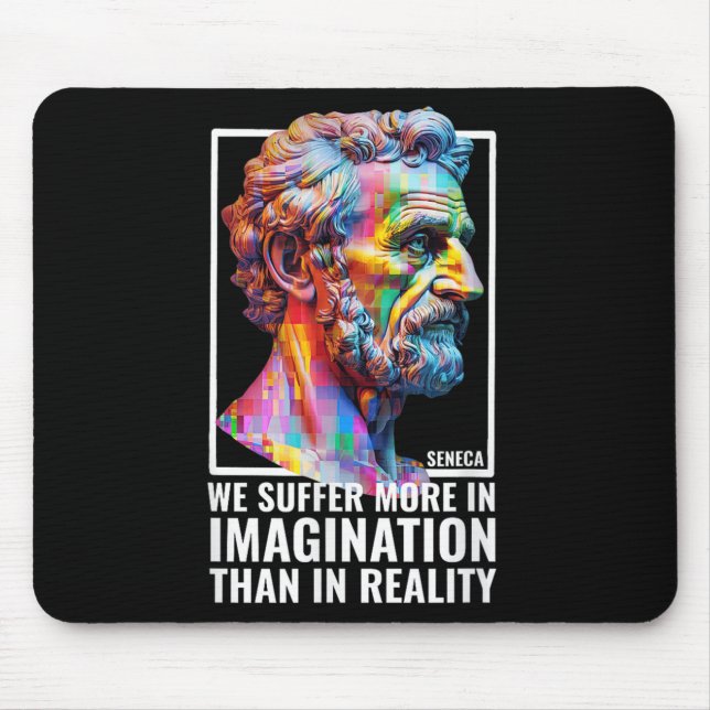 Seneca Quote Stoicism Student Moderner Stoiker Phi Mousepad (Vorne)