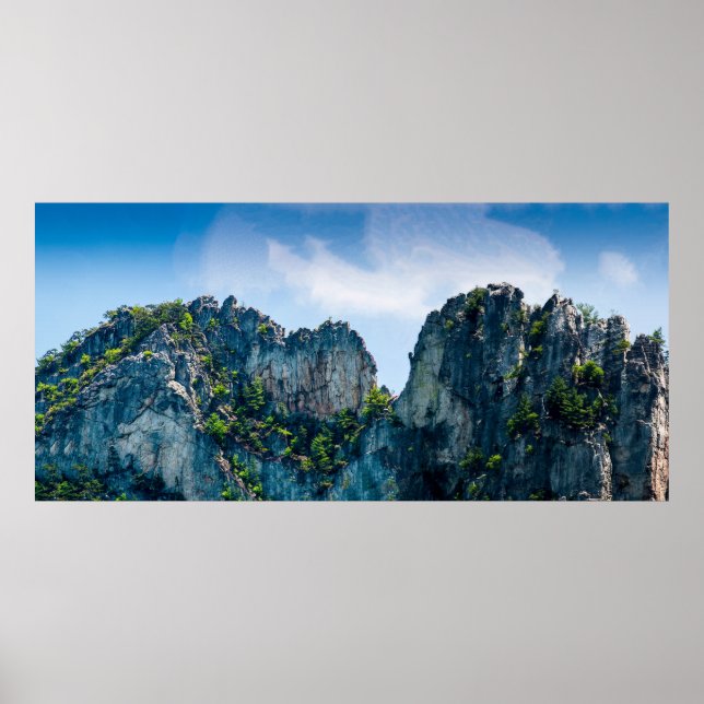 Seneca Rocks im Sommer, West Virginia Poster (Vorne)