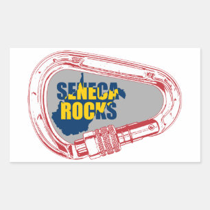 Seneca Rocks Klettern Carabiner Rechteckiger Aufkleber