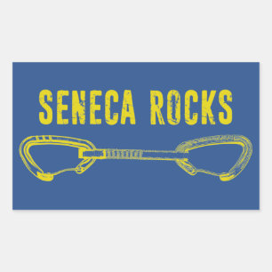 Seneca Rocks Klettern Quickziehung Rechteckiger Aufkleber