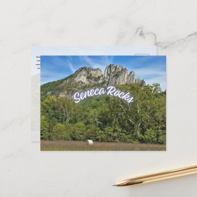 Seneca Rocks Postkarte (Vorderseite/Rückseite Beispiel)
