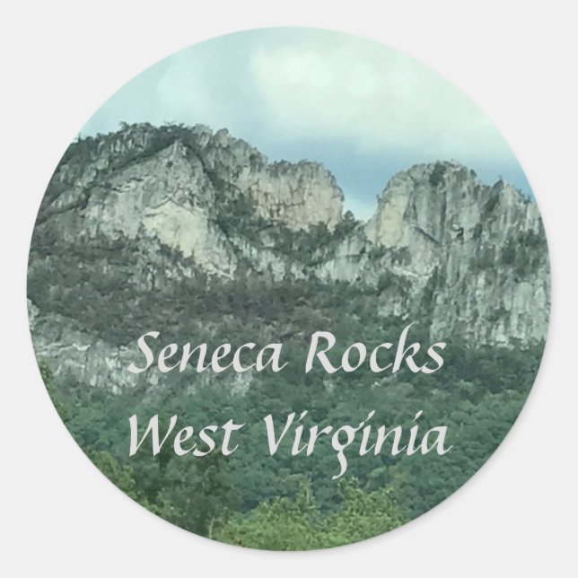 Seneca Rocks West Virginia Mountains Stickers (Vorderseite)