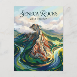 Seneca Rocks West Virginia Postkarte