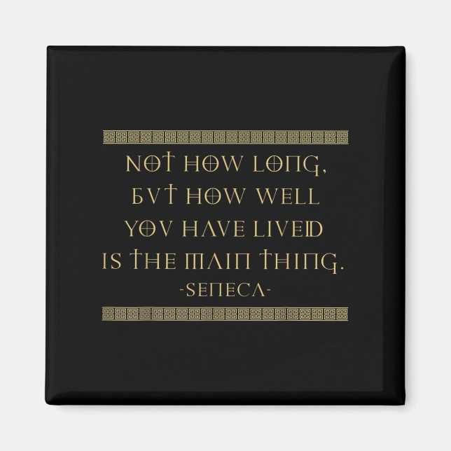Seneca Stoicismus Inspiration Zitate Memento Mori Magnet (Vorne)