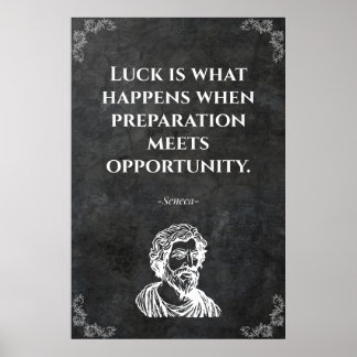 Seneca weiser Ausspruch. Weisheit Poster