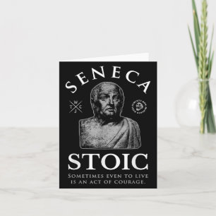 Seneca Zitat "Akt of Courage" Stoicismus Karte