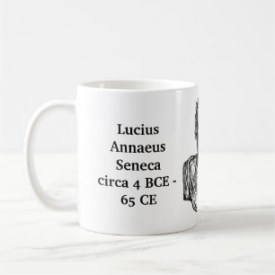 Seneca Zitat über Literatur und Tod Kaffeetasse