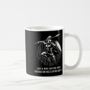 Seneca Zitat Weisheit Sprichwort auf Glück und Vor Kaffeetasse