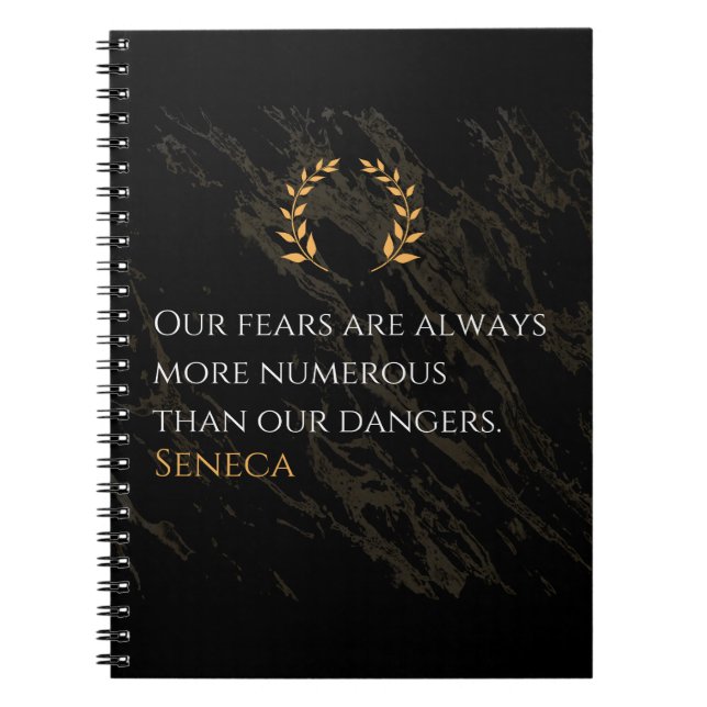 Senecas Erkenntnis: Ängste im Vergleich zu realen  Notizblock (Vorderseite)