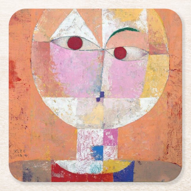 Senecio, Paul Klee Rechteckiger Pappuntersetzer (Vorderseite)