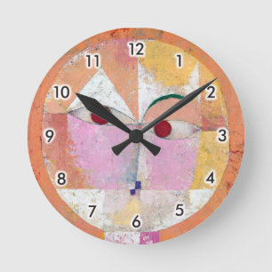 Senecio, Paul Klee Square Wall Clock Runde Wanduhr