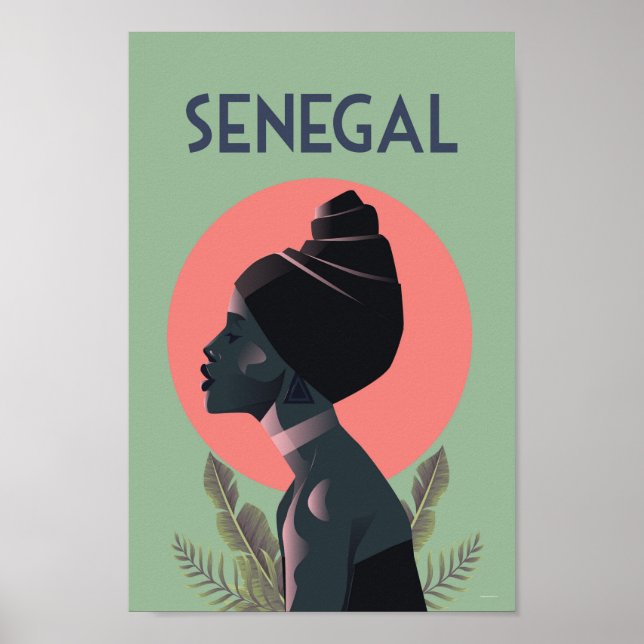 Senegal africa vintage travel poster (Vorne)