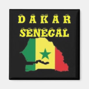 SENEGAL (DAKAR) KARTE T - SHIRT UND ETC MAGNET