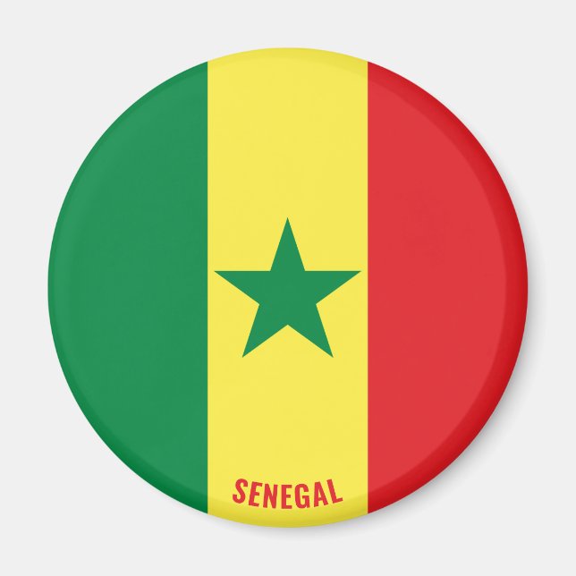 Senegal Flag Charming Patriotic Magnet (Vorne)