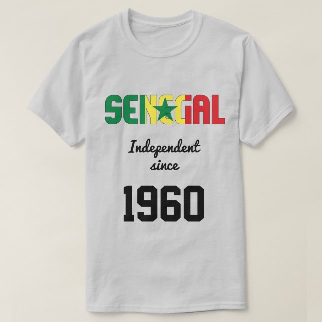 Senegal Flag Independence Celebration T-Shirt (Design vorne)