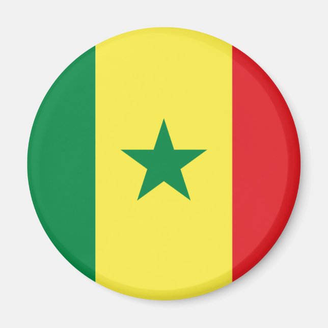 Senegal Flag Magnet (Vorne)