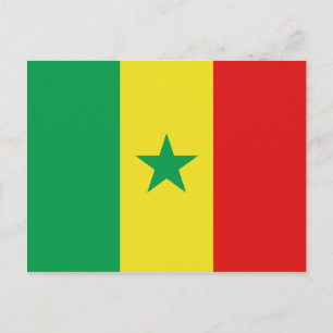 Senegal Flag Postcard Postkarte