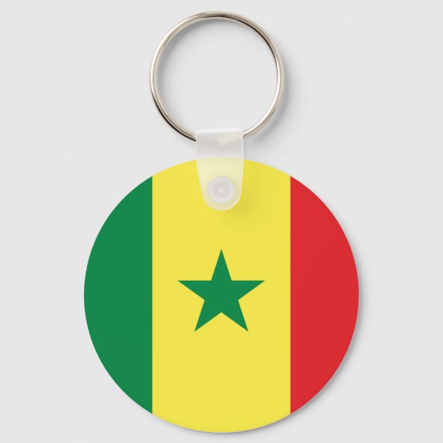Senegal Flag Schlüsselanhänger (Vorderseite)