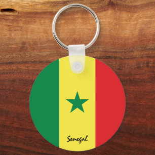 Senegal Flag & Senegal Urlaub, Patrioten / Sport Schlüsselanhänger