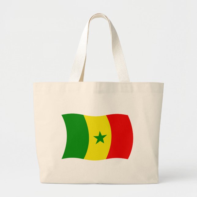 Senegal Flag Tote Bag Jumbo Stoffbeutel (Vorne)