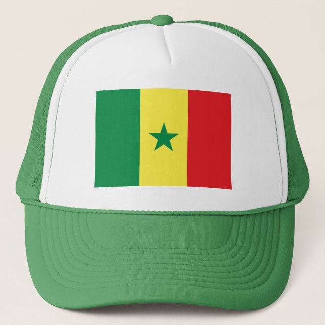 Senegal Flag Truckerkappe (Vorderseite)