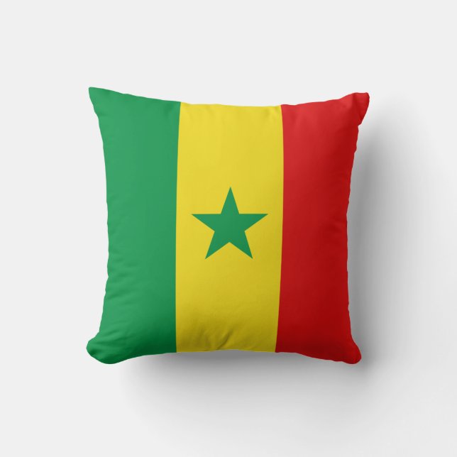 Senegal Flag x Flag Pillow Kissen (Vorderseite)