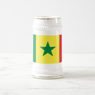 Senegal-Flagge Bierglas