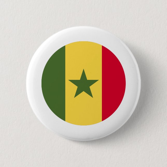 Senegal-Flagge Button (Vorderseite)