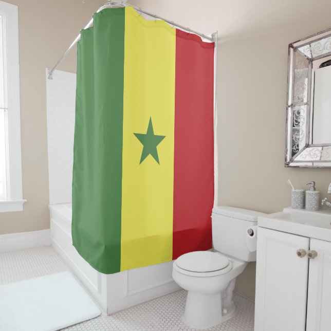 Senegal-Flagge Duschvorhang (Beispiel)