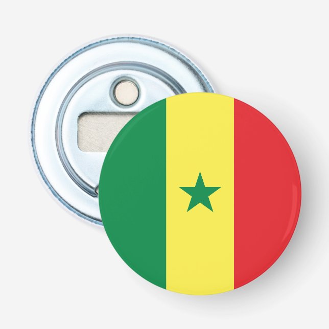Senegal-Flagge Flaschenöffner (Vorderseite)