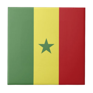 Senegal-Flagge Fliese