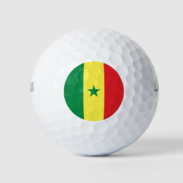 Senegal-Flagge Golfball (Vorderseite)