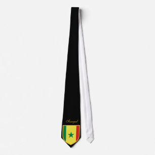 Senegal-Flagge Krawatte mit individuellem Namen 