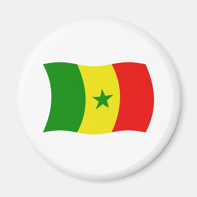 Senegal-Flagge-Magnet Magnet (Vorne)